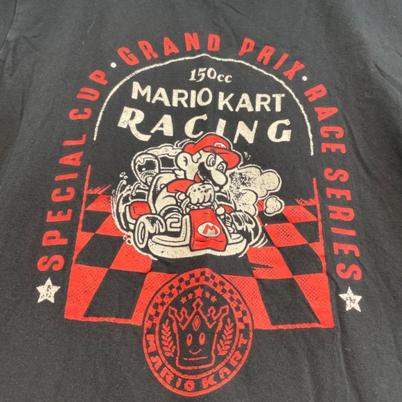 Mario Kart Nintendo Grand Prix Graphic T-Shirt Black Men’s Size Large - Picture 7 of 11